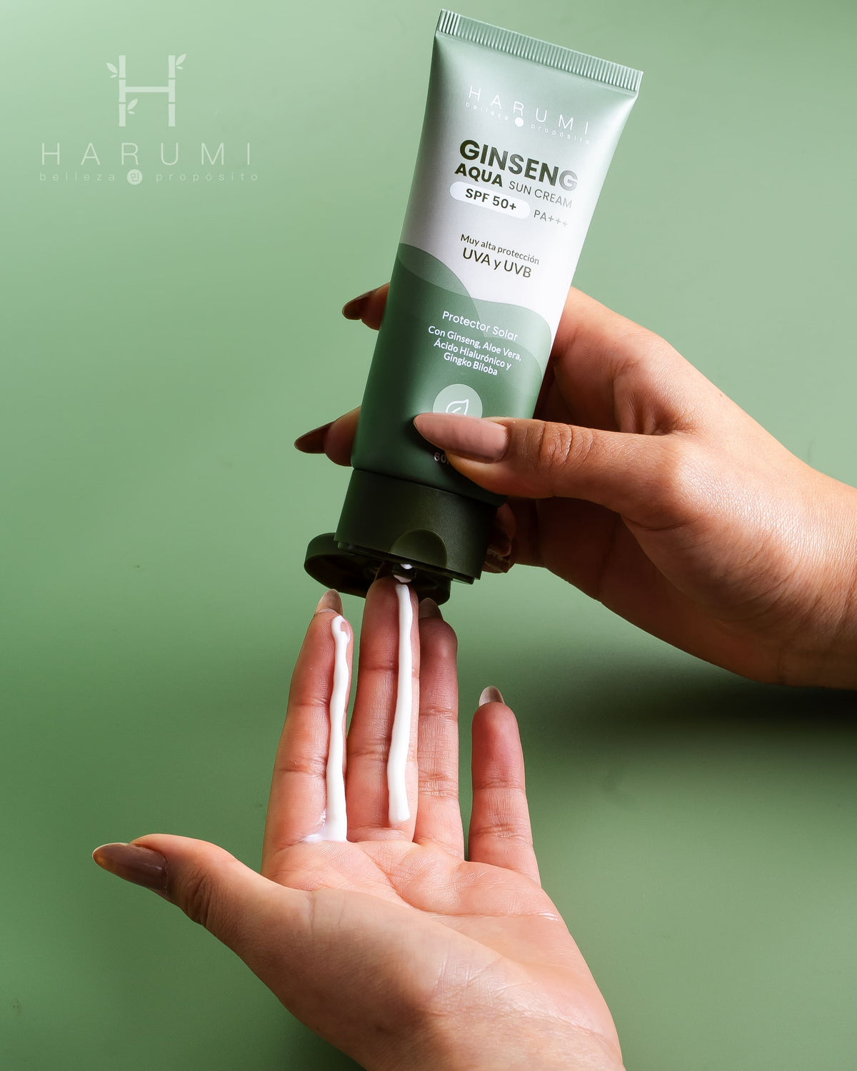 Harumi Ginseng Aqua Sun Cream SPF50 - Vista 4