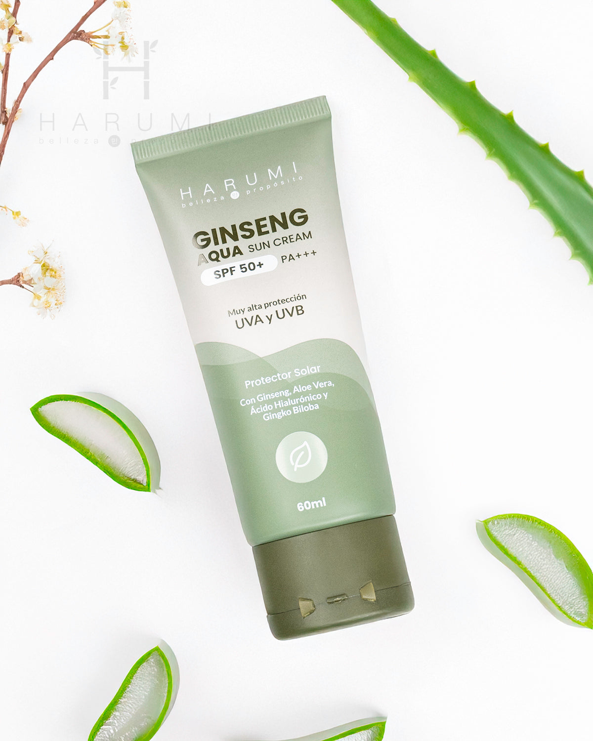 Harumi Ginseng Aqua Sun Cream SPF50 - Vista 2