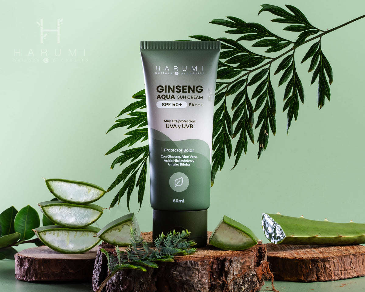 Harumi Ginseng Aqua Sun Cream SPF50 - Vista 7